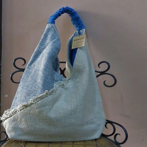 Linen Cotton Hobo Bag – Kritenya-Handwoven & Handcrafted accessories.