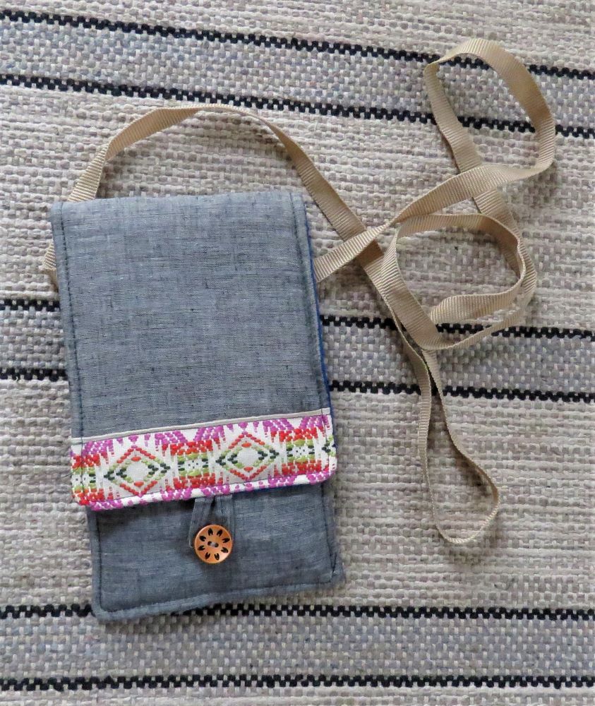 Upcycled Small Sling Bag In Grey – Kritenya-Handwoven & Handcrafted ...