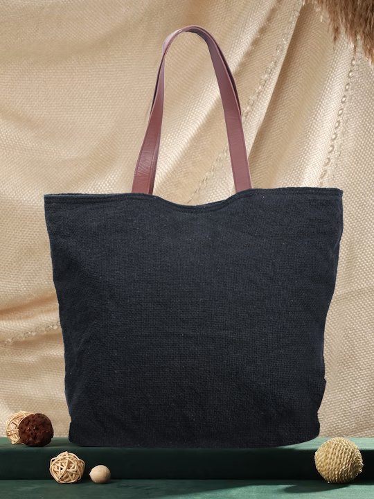 Large Black 100% Cotton Tote Bags & Cotton Shopping Bags